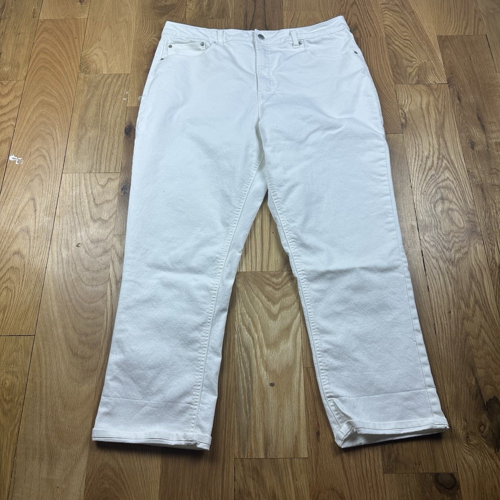 Frye High-Rise Crop Jeans White‎ Denim Women's Size 36x27 3/4